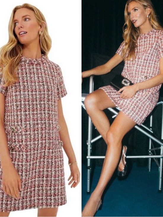 Tuckernuck Dresses & Skirts - Tuckernuck Pink Tweed Short-Sleeve Pocket—Jackie Dress